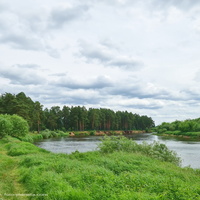Река Клязьма в южной части  г. Петушки, вид к  востоку
