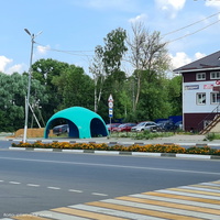Собинка, «Космическая» автобусная остановка около д. 3б на ул. Дмитрова