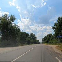 Поворот с шоссе на Софьино