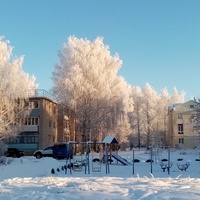 П. Семёнково Детская площадка зимой.