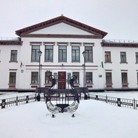 Здание музыкальной школы (ныне "Школа искусств") по ул. Кирова, 28 в г. Инта.