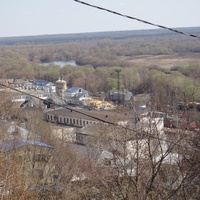 Вид со смотровой площадки в парке имени Пушкина на ж/д вокзал