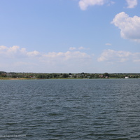 Кольчугино, вид на водохранилище и  д. Зайково со стороны плотины