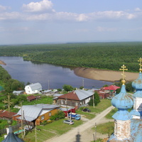 Река Колва с колокольни храма Всех Святых