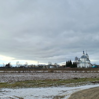 С. Ворша,  панорама Троицкой церкви с востока