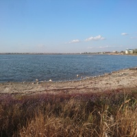 Озеро Ялы-Мойнакское. Вид со стороны греко-скифского городища "Чайка" на север