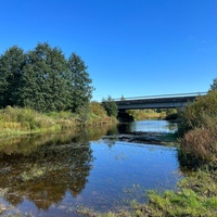 Мост через реку Тихвинка близ д. Курганы, в полутора километрах от д. Прудово