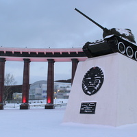 Памятник Т-34 у Музейно-мемориального комплекса «Победа».