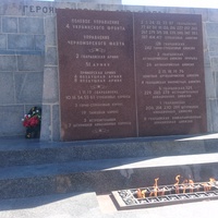 Мемориальный комплекс Сапун-гора. Основание обелиска Славы воинам-освободителям и вечный огонь.