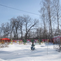 Зимний вид городского парка