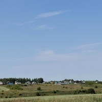 Вид на село со стороны дороги