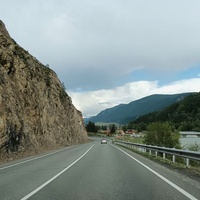 Вид на базу отдыха "Усть Улару" с Чуйского тракта