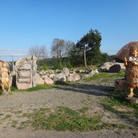 На территории исторического парка "Бастион". Экспозиция "Каменный век".