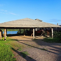 На территории исторического парка "Бастион". Навес для лодок