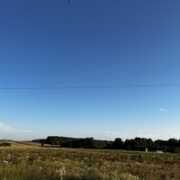 Д. Лопушно (Дятловский район) Вид на бывший колхозный двор с дороги на д. Зарой. Лето август 2024