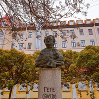 Памятник Гёте возле Петрикирхе .