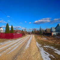 Улица в деревне Поздняки.