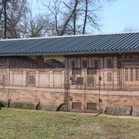 Мурал "Городской пейзаж XIX-XX веков" в сквере на ул. 1-й Московской.