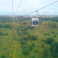Нижегородская канатная переправа через Волгу между Н. Новгородом и Бором. Длина — 3661 м (56 современных кабин с весны 2025г.). Это самая длинная в Европе канатная дорога над водой: её протяжённость над Волгой — 861 м. Пойменные луга.