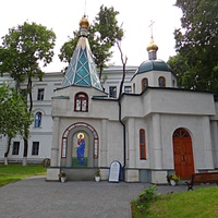 Часовня святого Феодора Ушакова возле 3-го корпуса НГТУ (бывш. Мариинского института благородных девиц) на Верхне-Волжской набережной.