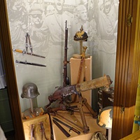 Усадьба Рукавишниковых. Историко-архитектурный музей-заповедник. Выставка трофеев «То, что с бою взято…». Пулемёт Шварцлозе времён 1-й мировой войны.