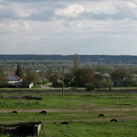 Вид с автополигона в направлении участка железной дороги, ул.Вокзальной и её пересечения с началом пер.Тюленина.