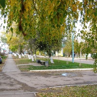 Мокроус. Улица Победы основанная в 1935 году вдоль дороги от ближайших сел к железнодорожному вокзалу.