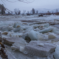 С.Каракокша, р.Саракокша. Весенний ледоход.