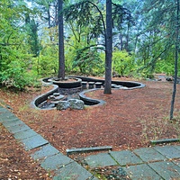 Парк санатория "Горный" в п.г.т. Курпаты.