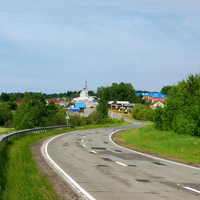 Въезд в село со стороны Порвы