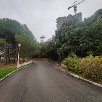 Парк бывшего санатория имени Пальмиро Тольятти в Курпатах. Строящийся 14-и этажный апарт-комплекс «Царский Берег».