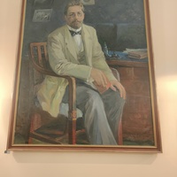 Дом-музей Антона Павловича Чехова «Белая дача». Постоянная экспозиция «Жизнь и творчество А.П. Чехова». Копия портрета А.П. Чехова кисти Осипа Браза.