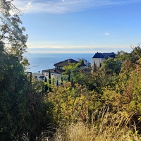 Вид с Царской (Солнечной) тропы на ЖК «Царская тропа» в посёлке Ореанда (его нижней части).