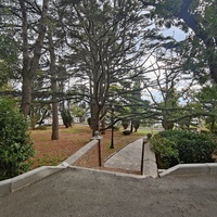 Территория санатория "Днепр" (бывшего дворцово-паркового ансамбля Харакс). Автор финального проекта и дворца и парка - архитектор Николай Петрович Краснов. Первичную структуру парка заложили архитектор М. Котенков и садовник И. Архипов.