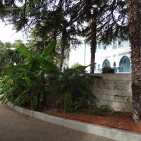 Парк "Дюльбер". Разбит в к. XIX в. Инициатор - велик. князь П. Н. Романов. Проект дворц.-парк. ансамбля с учётом эскизов Романова разраб. ялт. арх. Н. П. Краснов, высажен с участ.  крым. садовода Л. Кремера. Корпус 2 постройки 1938г. в стиле дворца.