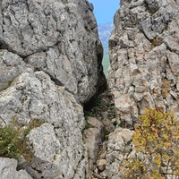 На вершине г. Ай-Петри. Скальная расщелина.