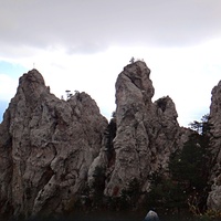 Плато Ай-Петри, вид на горные зубцы горы Ай-Петри.