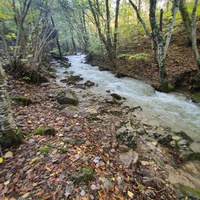 Рядом с началом экотропы к водопаду Джур-Джур на реке Улу-узень по территории гос. природного гидрологического заказника регионального значения «Хапхальский».