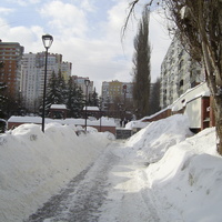 На улице Маршала Рокоссовского К. К. - После снегопада