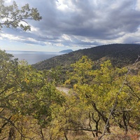 Холмы вдоль дороги к СОСЛ МЭИ "Алушта" у побережья.