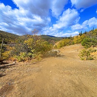 Урочище Малое Семидворье на холмах и склонах балки Сотера над территорией лагеря МЭИ.