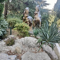 Парк «Айвазовское» — ландшафтный парк на берегу Чёрного моря у подножия Медведь-горы в посёлке. Скульптурная группа «Кони» в Пейзажном (английском) саду, недалеко от «Лестницы Раевского».