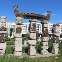 Скульптурная композиция "Кама-река".