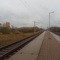 Железнодорожная станция Старая Рудня. Вид на ул. Заречная