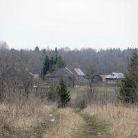 вид на д.Шишкино из-за ручья Чира от д.Федоровское весной 2010 года