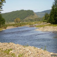 река Аскиз в  поселке Бирикчуль