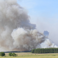 Пожар в лесу 2010год (вид с висячки)