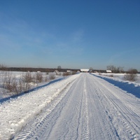 д.Ерденево, зима 2010 года, въезд со стороны д.Антоново.