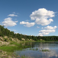Западная Сибирь. Окрестности Саранпауля. Река Ятрия. "Белый яр".Югра.
