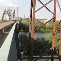 Железнодорожный и автомобильный мост через Москву реку